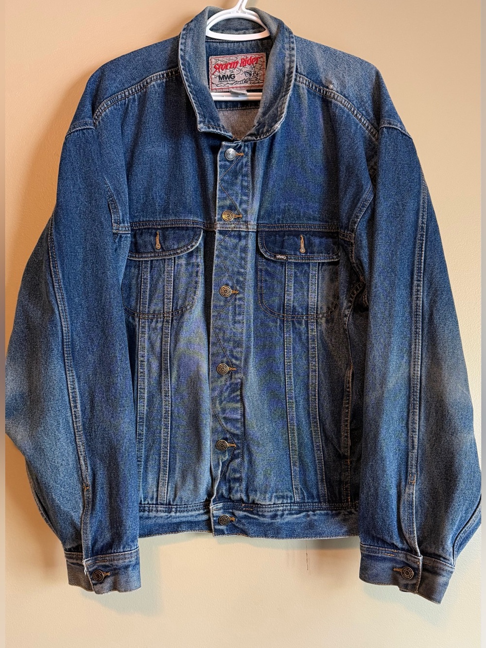 Vintage 90’s MWG Storm Rider Heavy 100% Cotton  Western Trucker Jacket